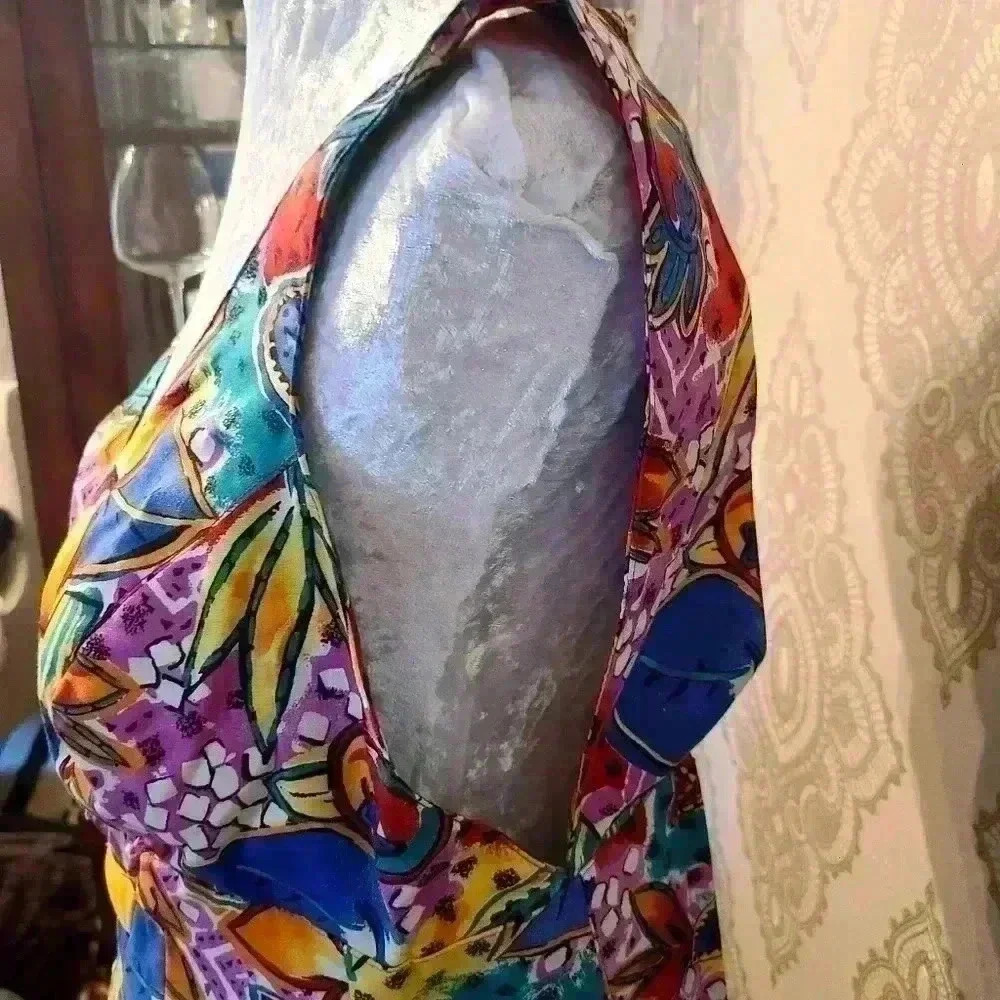 Vintage 90s Floral Print Maxi Dress - Picture 3 of 9